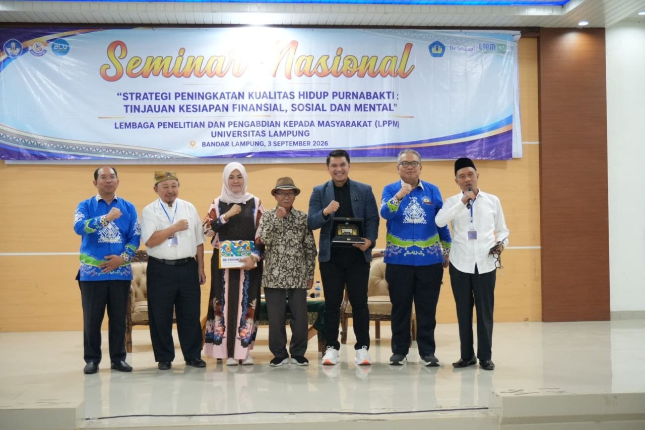 You are currently viewing Sambut HUT ke-8 IKP Unila, Seminar Pensiun Sehat dan Sejahtera Salurkan Edukasi Pengelolaan Keuangan serta Kesehatan Holistik